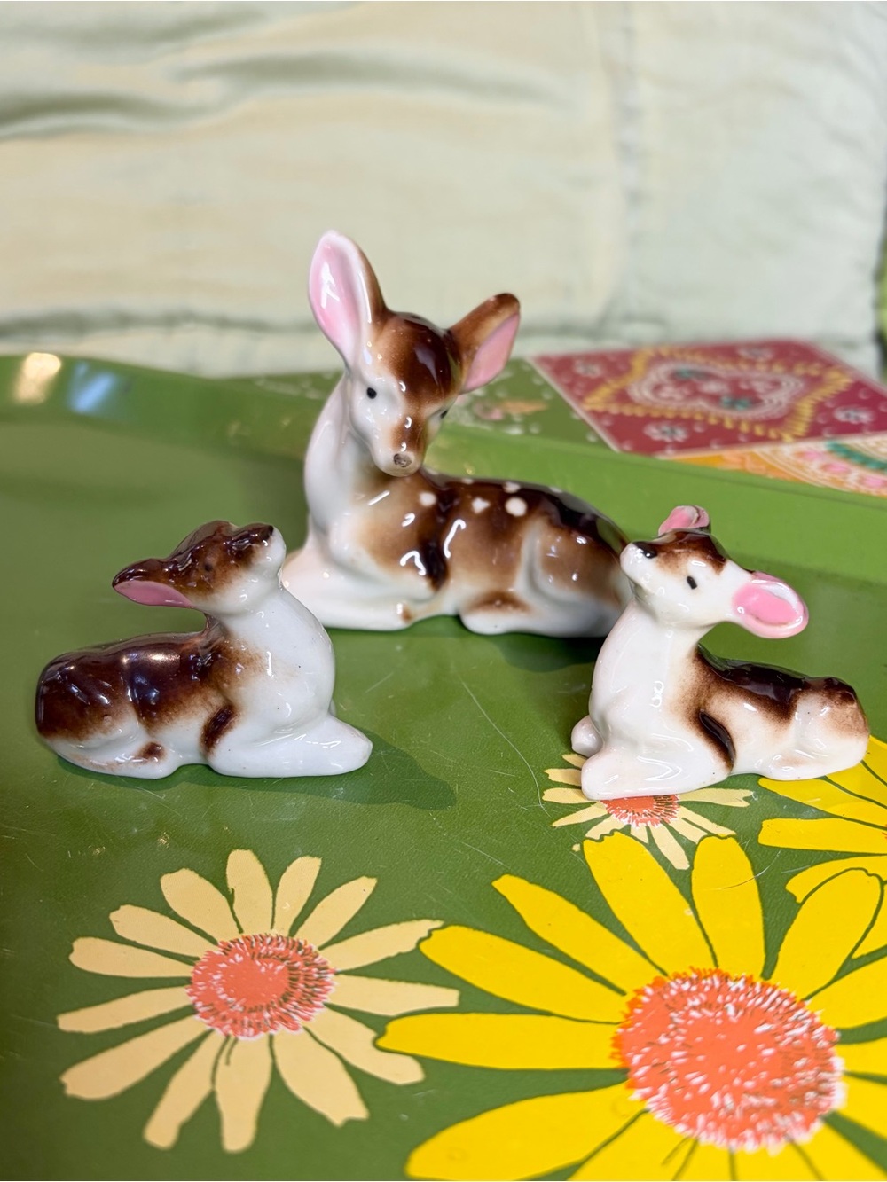 MCM Ceramic Deer Figurines set of 3